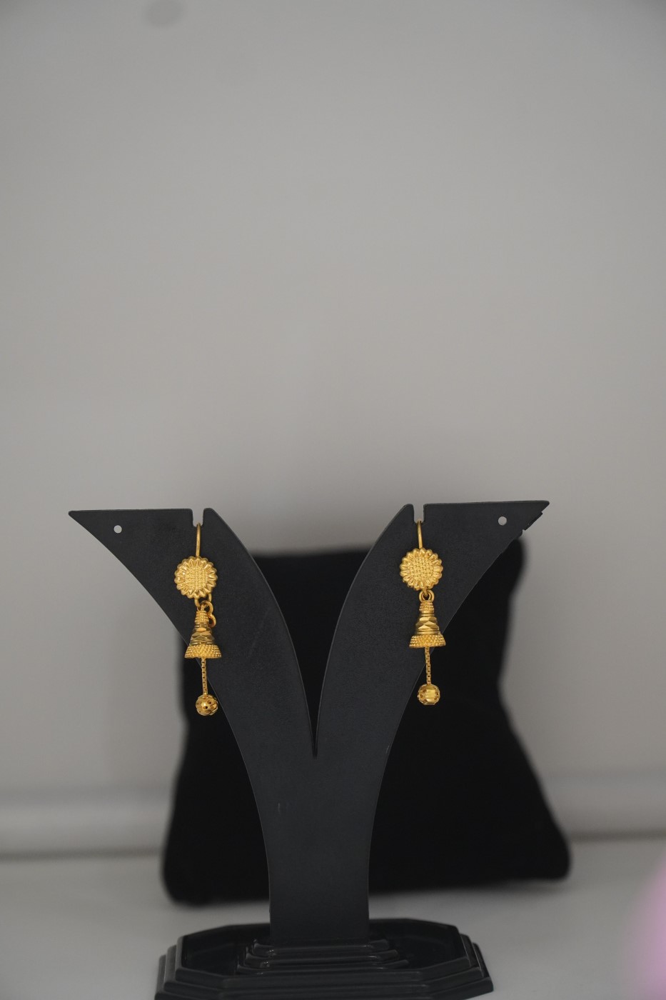 Gold Tops Earrings - F023 view 2