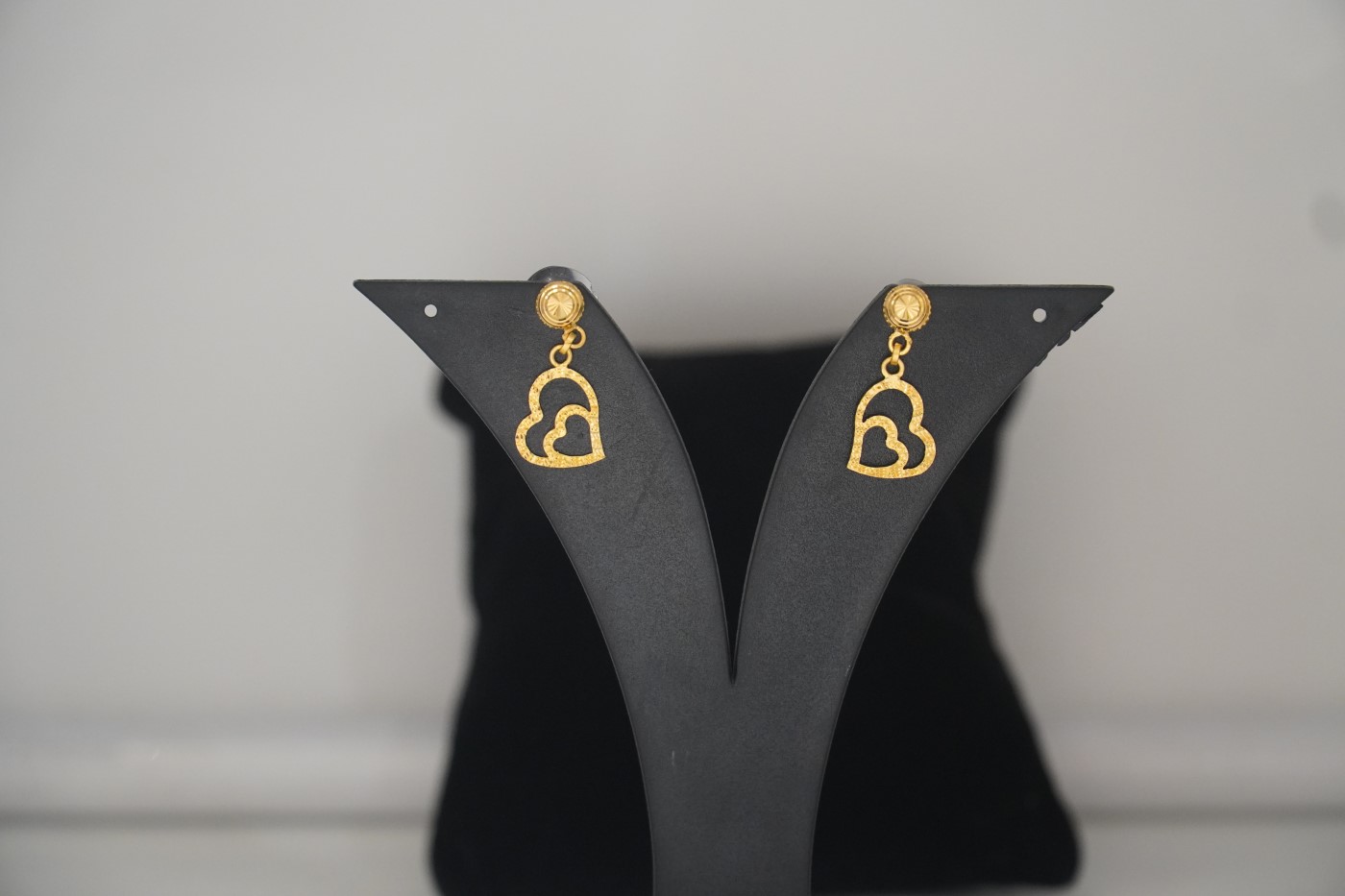 Gold Tops Earrings - I186 view 2