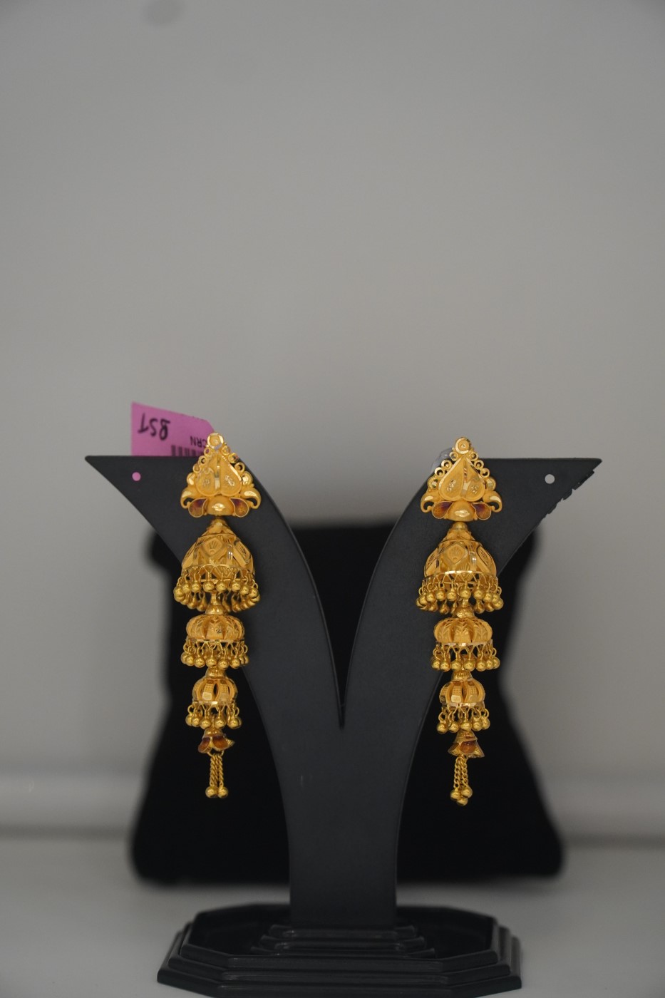 Gold Jhumka Earrings - Z740