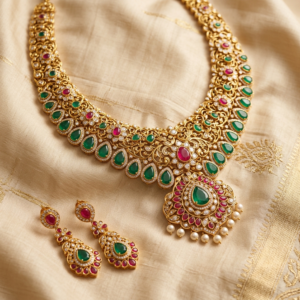 Imperial Royal Bridal Gold Haar Set